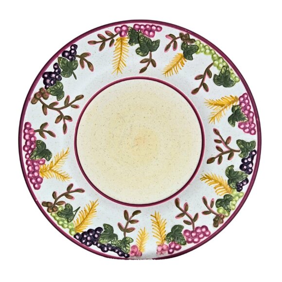 Yankee Candle "Purple Wine" Illuma Jar Lid and Under Plate Grapes Tuscan Winery - Picture 4 of 6